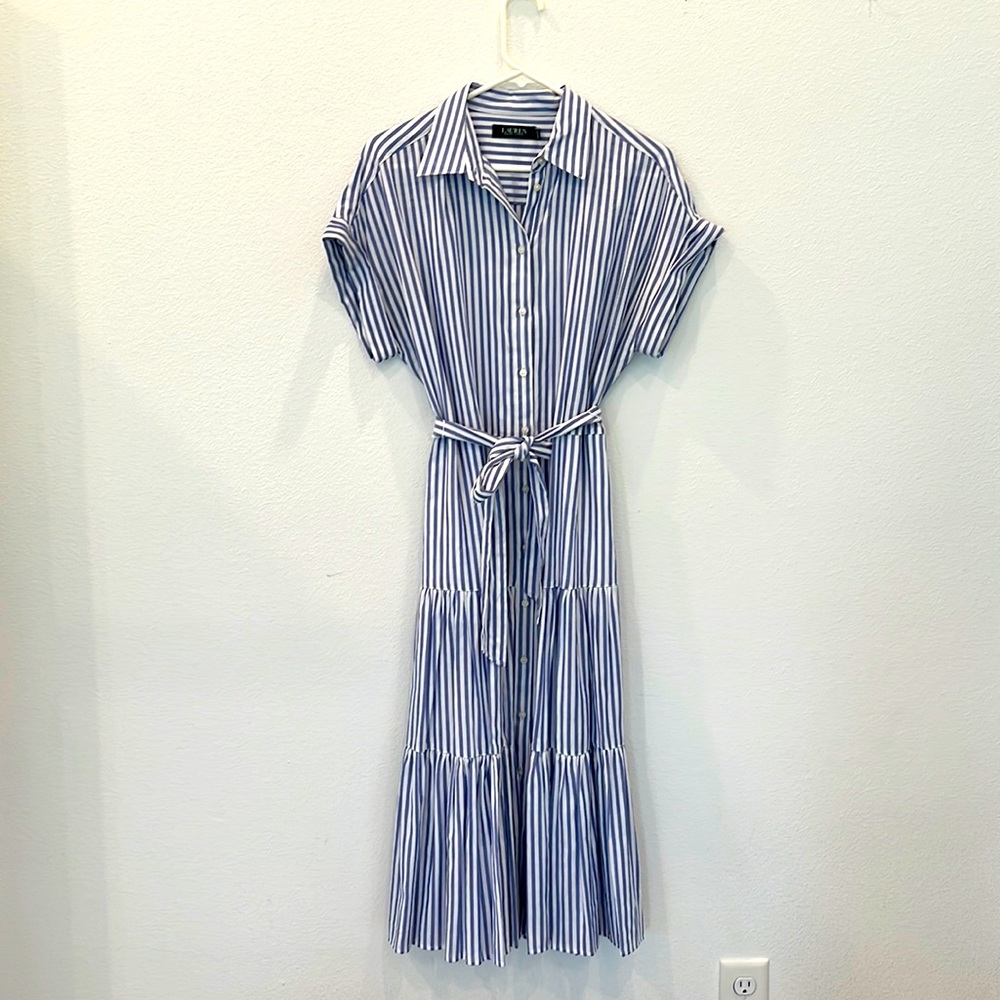 Classy Ralph Lauren blue button down dress